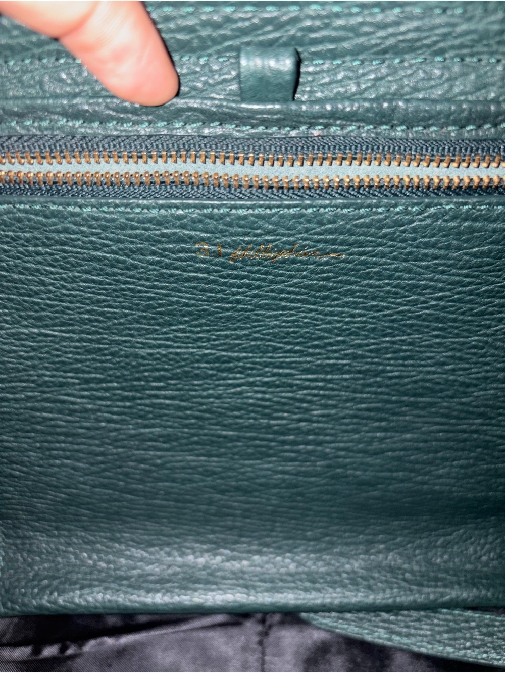 3.1 Phillip Lim Pashli Leather Messenger Satchel Bag in Green image 7